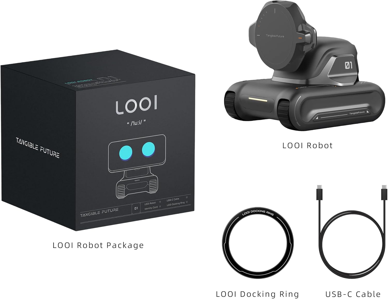 LOOI Robot – AI Desktop Companion with Voice, Memory & Wireless Charging